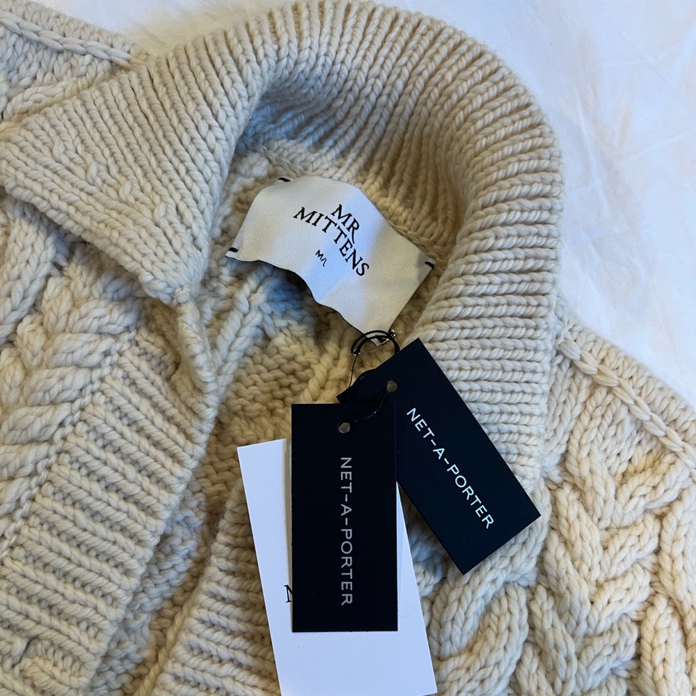 Mr. Mittens cable-knit wool cardigan